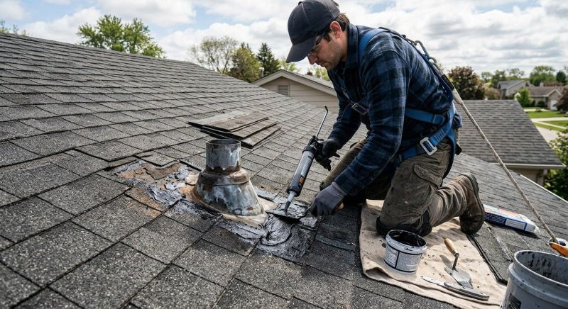 Asphalt Roof Leak Repair in Gilberts, IL