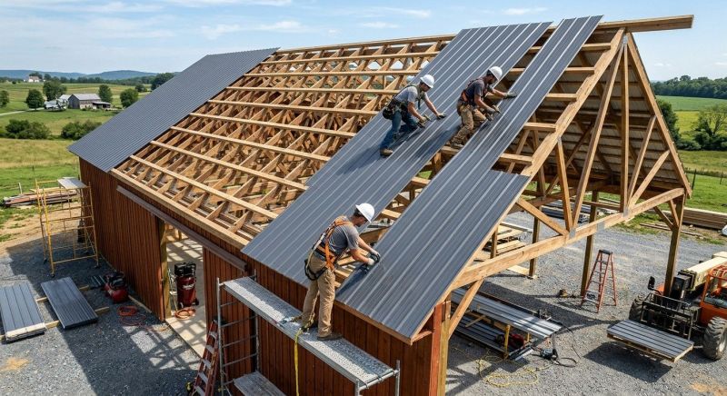 Barn Roof Construction in Kane County, IL
