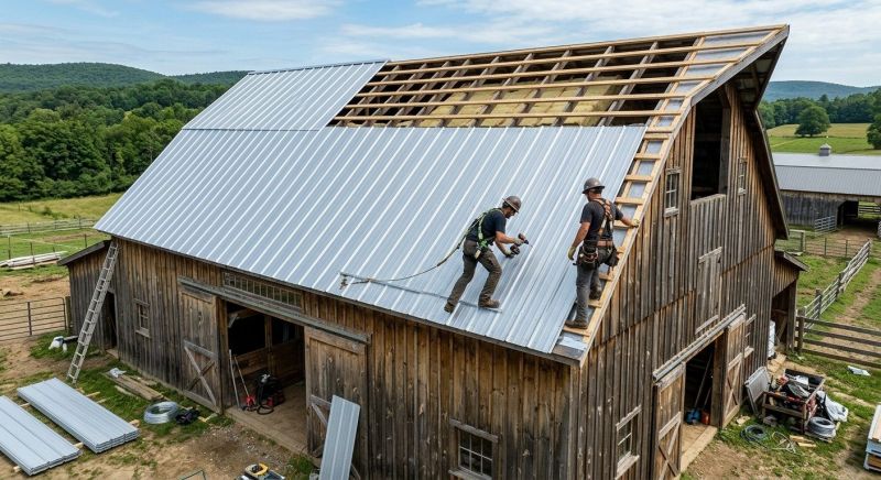 Barn Roof Construction in Kane County, IL