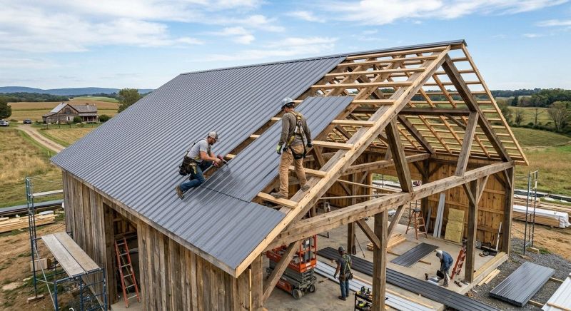 Barn Roof Installation in Kane County, IL