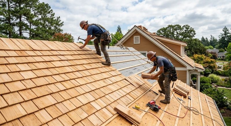 Cedar Roof Installation in Sandwich, IL