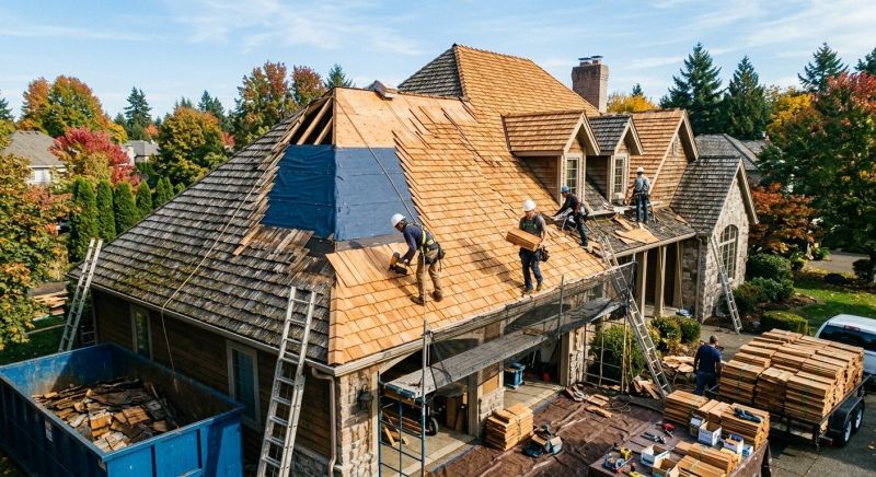 Cedar Roof Replacement in Elgin, IL