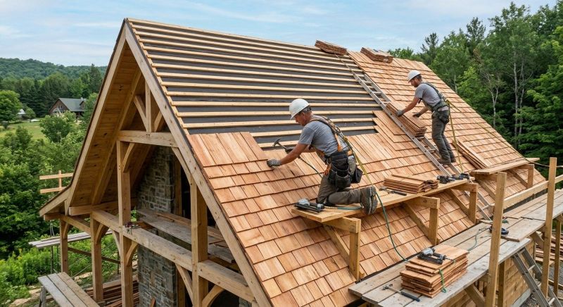 Cedar Shake Roof Construction in Lombard, IL
