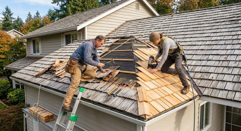 Cedar Shake Roof Repair in Hillside, IL