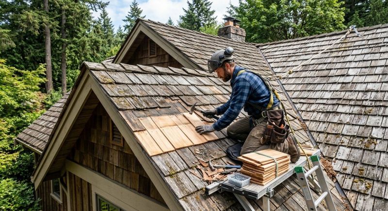 Cedar Shingles Repair in Newark, IL