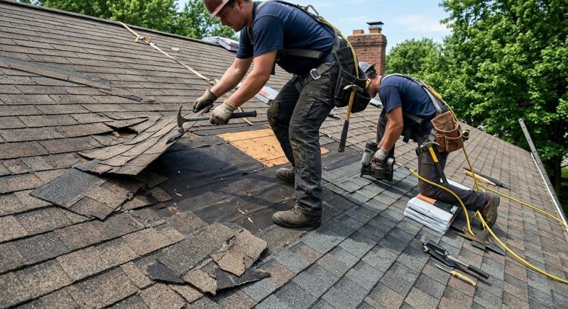 Damaged Roof Repair in Elk Grove Village, IL