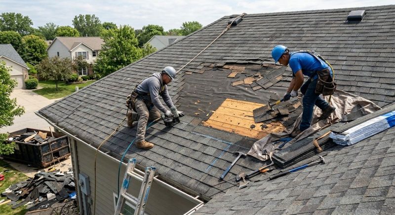 Damaged Roof Repair in Roselle, IL