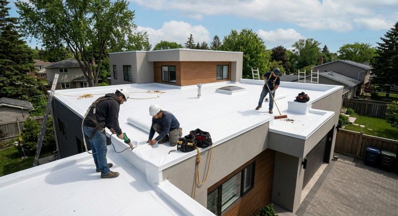 Flat Roof Installation in Oswego, IL