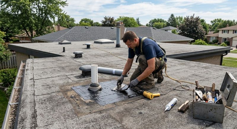 Flat Roof Repair in North Aurora, IL