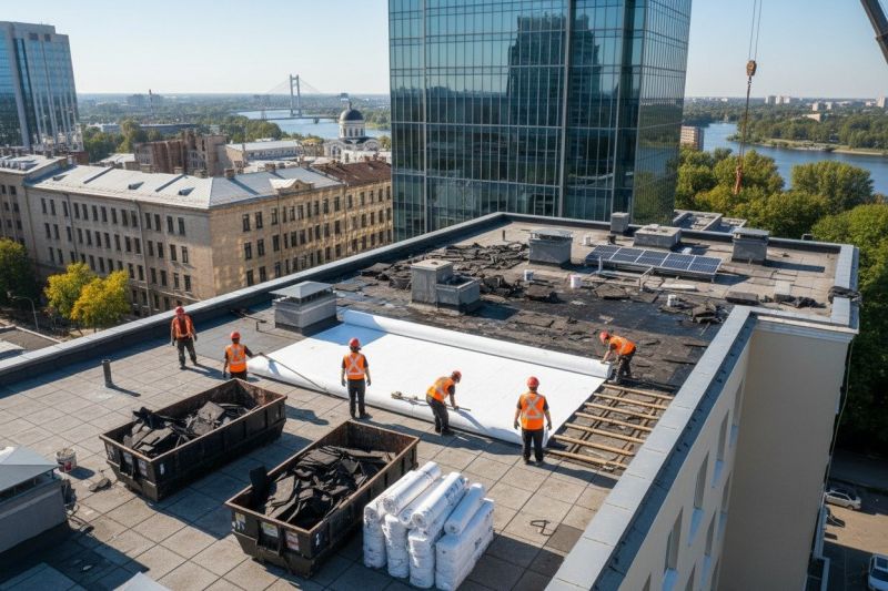 Flat Roof Replacement in Geneva, IL