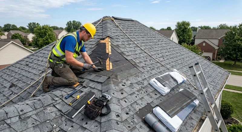 Hail Damage Roof Repair in Elk Grove Village, IL