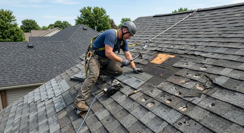 House Roof Repair in Aurora, IL
