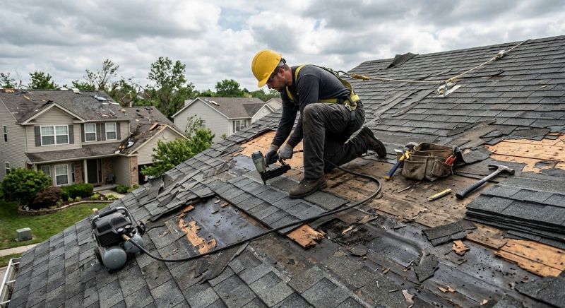 Roof Damage Repair in Romeoville, IL