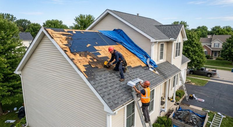 Roof Damage Restoration in Elburn, IL