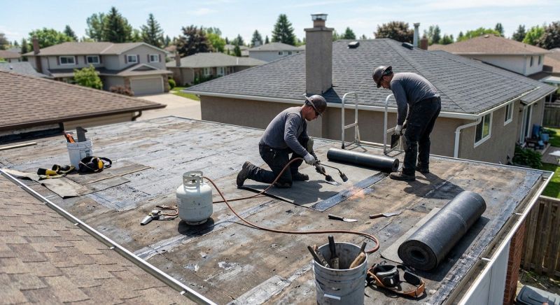 Rubber Roof Repair in Aurora, IL