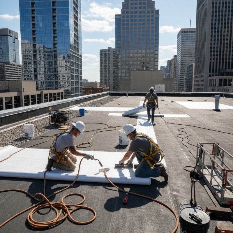 Single Ply Roof Repair in Carol Stream, IL