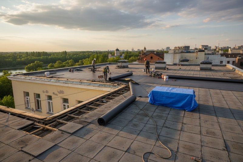 Single Ply Roof Replacement in Lisle, IL