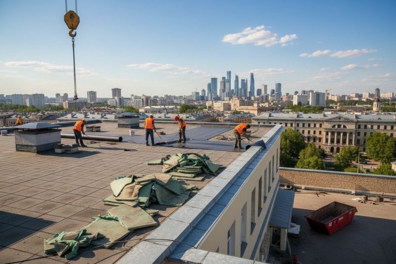 Single Ply Roof Replacement in Sandwich, IL
