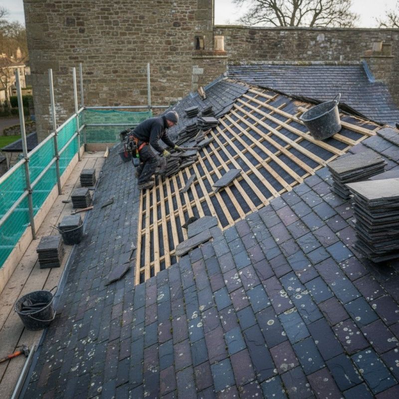 Slate Roof Replacement in Plainfield, IL