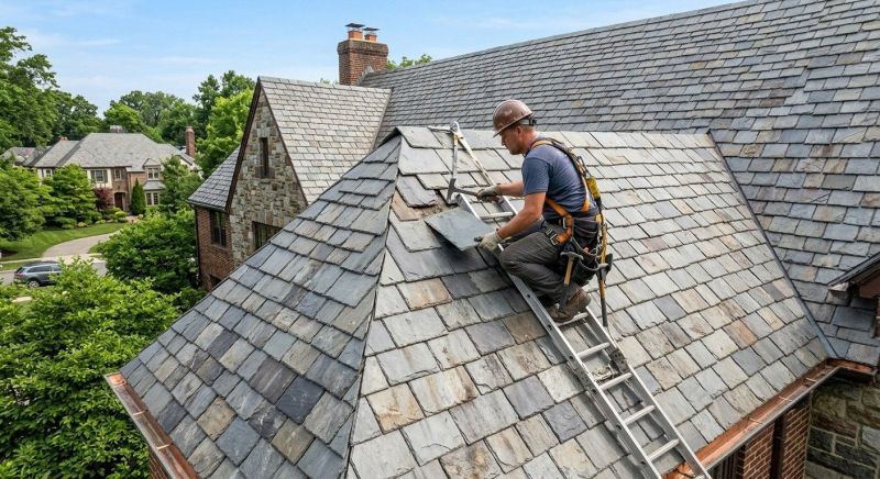 Slate Shingle Replacement in Kane County, IL