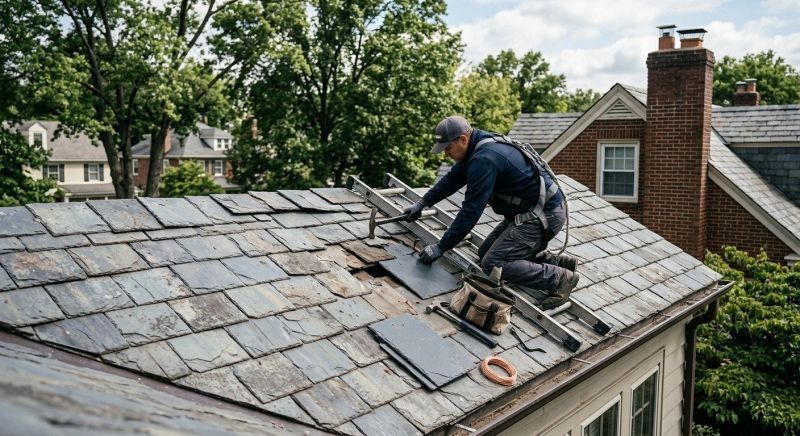 Slate Shingles Repair in Naperville, IL