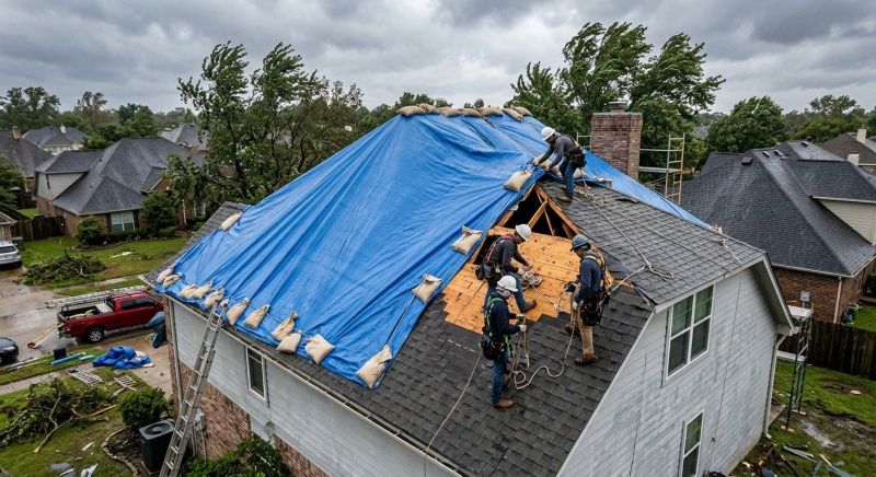 Storm Damage Roof Repair in Carol Stream, IL