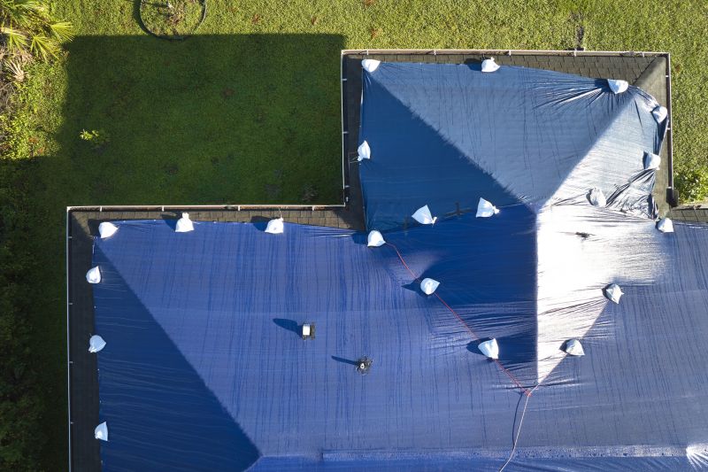 Storm Damage Roof Tarping in Kane County, IL