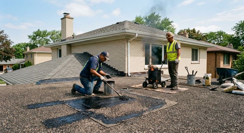 Tar And Gravel Roof Repair in Aurora, IL