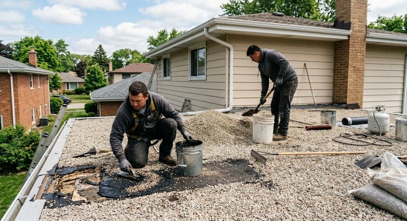 Tar And Gravel Roof Repair in Brookfield, IL