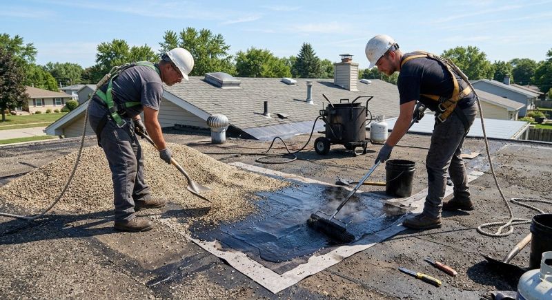 Tar And Gravel Roof Repair in Elmhurst, IL