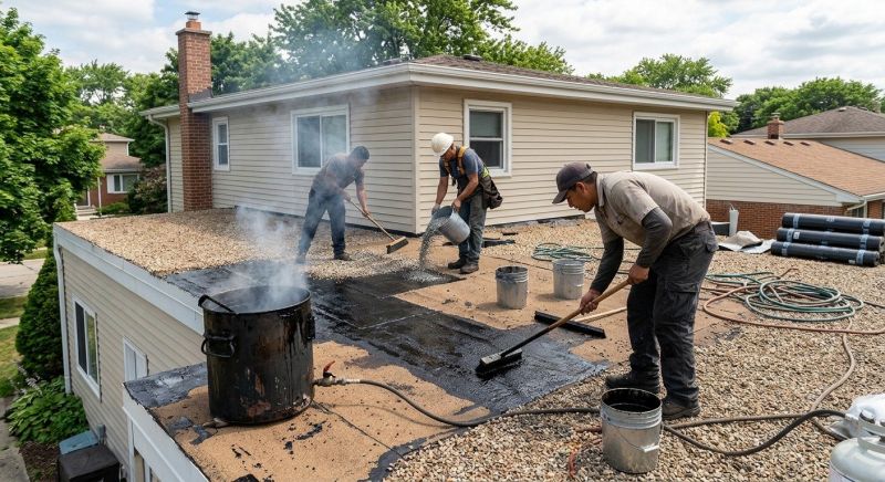 Tar And Gravel Roof Repair in Naperville, IL