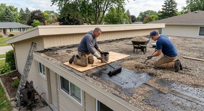 Tar And Gravel Roof Repair in Roselle, IL
