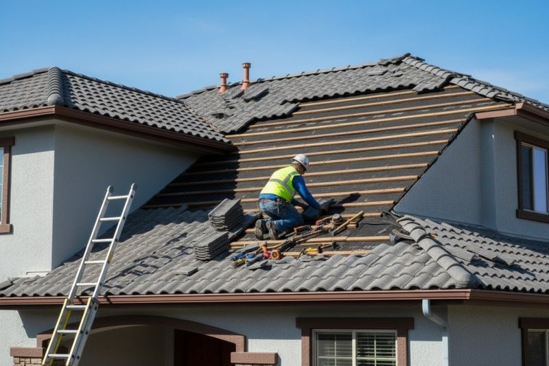 Tile Roof Repair in Oswego, IL