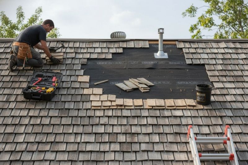 Wood Shake Roof Repair in Hickory Hills, IL