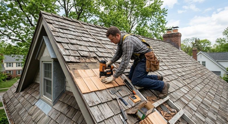 Wood Shingles Repair in Romeoville, IL